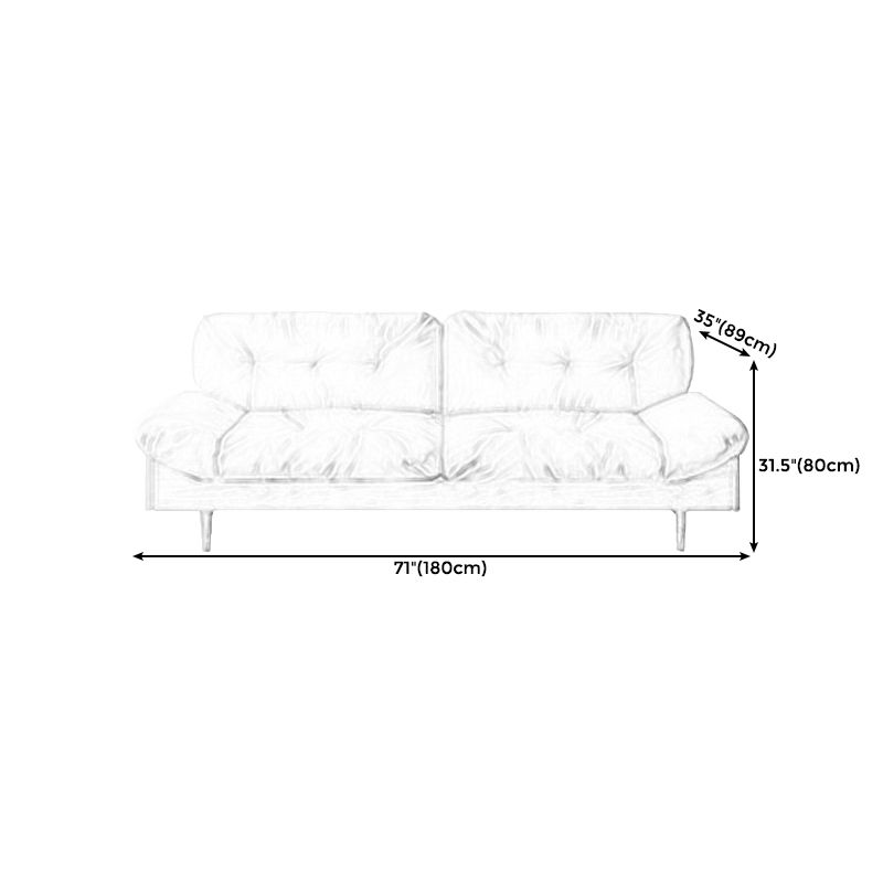 Armless Sofa Loose Back 35"W Tufted Modern Sofa for Living Room Clearhalo 'furn' 'furn_sofas' 'Furniture' 'furniture_sofas' 'kitchen' 'kitchen_sofas' 'Living Room Furniture' 'Sofa' 'sofas' 1200x1200_c0a49c18-bd41-4073-b40d-16a2dcacbc34