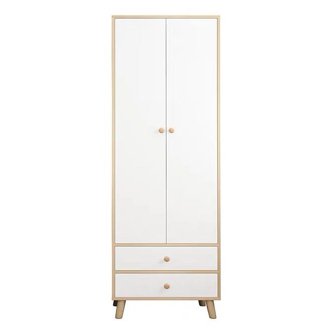 Armoire blanche moderne pour armoire en bois d'ingénierie à domicile avec portes à charnière