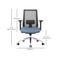 Contemporary Arm Chair Fixed Arms Mid-back Lumbar Support Office Chair