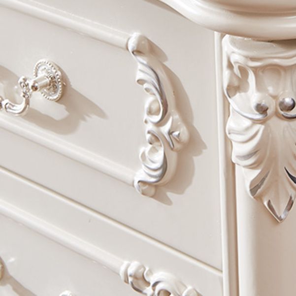 Server a buffet bianco moderno in legno ingegnerizzato per sala da pranzo