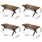 Industrial Style Solid Wood Dining Table Metallic Trestle Base Rectangle Table for Home Clearhalo ' dining_table' 'Dining Tables & Seating' 'Dining Tables' 'furn' 'furn_dining_table' 'Furniture' 'furniture_dining_table' 'Kitchen & Dining Furniture' 'kitchen&dining_furn' 'kitchen' 'kitchen_dining_table' 1200x1200_c0a67d7d-bb40-47bf-817d-9b78f4bcf3f4