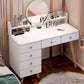 Künstliche Holzarbeitsplatte Weiß/grau 4 -Beine Kommode mit 6 Schubladen