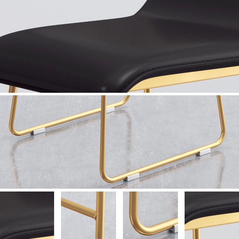 Modern Armless Backrest Counter Stool Steel Cafe Bar Stool with Pedal and Acrylic Seat Clearhalo 'Bar Furniture' 'Bar Stools' 'bar_stools' 'furn' 'furn_bar_stools' 'Furniture' 'furniture_bar_stools' 'Kitchen & Dining Furniture' 1200x1200_c0a86fa2-90f2-4632-a4f3-71a61c67d46e