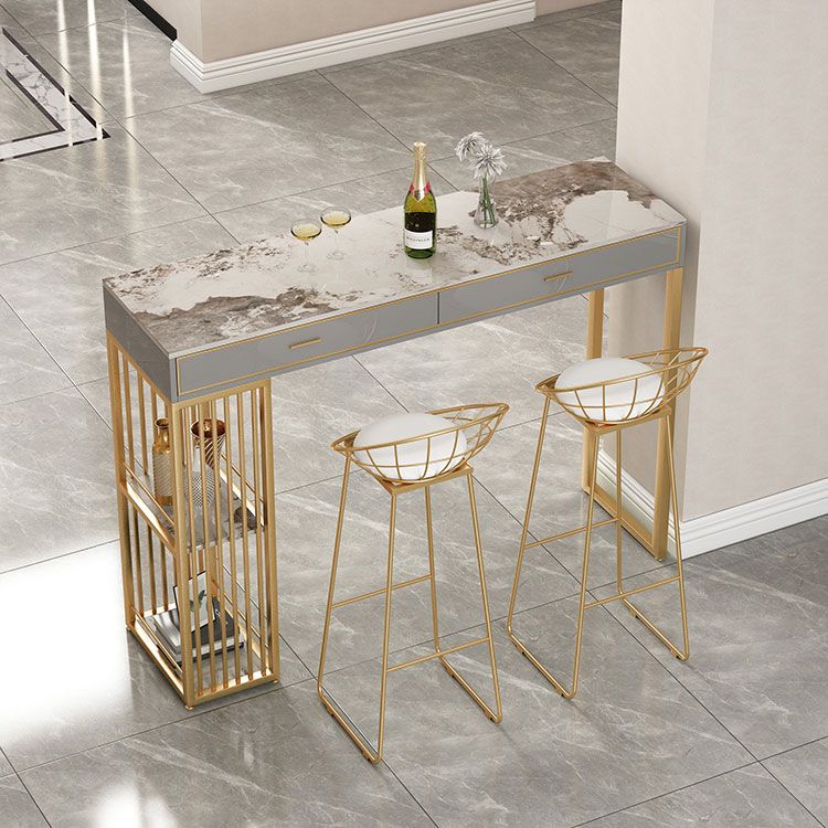 Modern 1/2/3 Pieces Counter Height Set Rectangle Indoor Pub Dining Set with Storage Clearhalo 'Bar Furniture' 'furn' 'furn_home_bar_bar_sets' 'Furniture' 'Home Bars & Bar Sets' 'home_bar_bar_sets' 'Kitchen & Dining Furniture' 1200x1200_c0a98293-1234-4e62-b809-6689363f8b4b