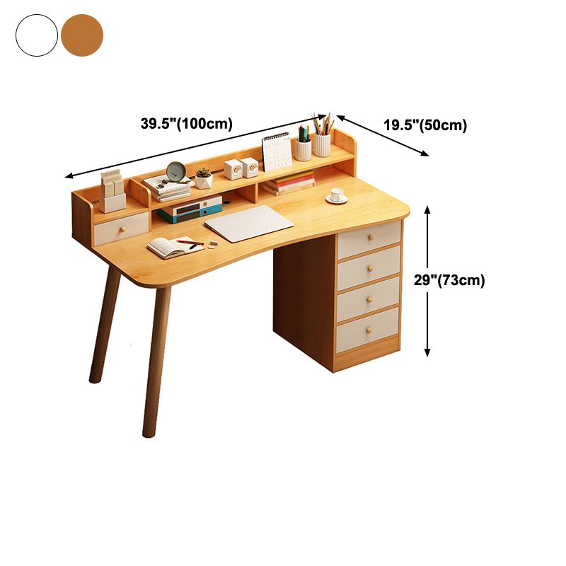 MODERNA Freeform Desk Office Home Desa di scrittura in legno artificiale con cassetto