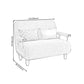 Contemporary Linen Sofa Bed with Pillow Back for Apartment and Bonus Room