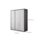 Rubberwood Wardrobe Cabinet with Shelves Modern Wardrobe Closet