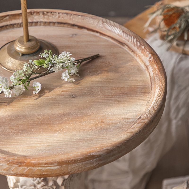 French Country Corner Table Wood Pedestal Round Accent Side Table Clearhalo 'Coffee & Accent Tables' 'End & Side Tables' 'end_side_tables' 'furn' 'furn_end_side_tables' 'Furniture' 'Living Room Furniture' 1200x1200_c0af01a6-30ca-4776-b3f2-26564f610da7