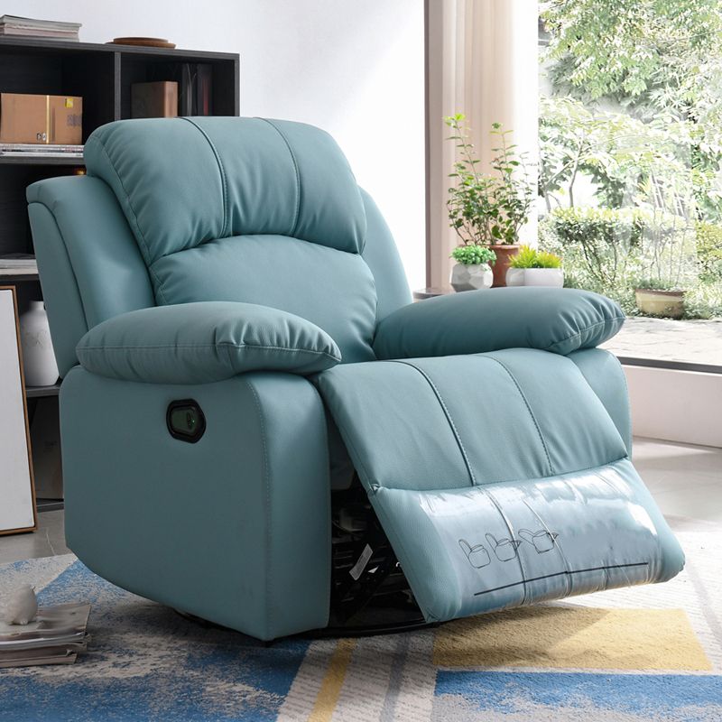 Solid Color Home Theater Recliner Bonded Leather Contemporary Chair for Home Clearhalo 'Chairs & Seating' 'furn' 'furn_recliners' 'Furniture' 'Living Room Furniture' 'Recliners' 1200x1200_c0af6365-f017-43ae-a1a4-404dc6b479bc