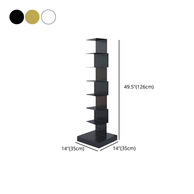 Glam Vertical Corner Bookshelf Iron Closed Back Bookcase for Home Clearhalo 'Bookcases' 'furn' 'furn_bookcases' 'Furniture' 'furniture_bookcases' 'Office Furniture' 1200x1200_c0b14f68-c2e3-459f-ac07-eef09e72de06