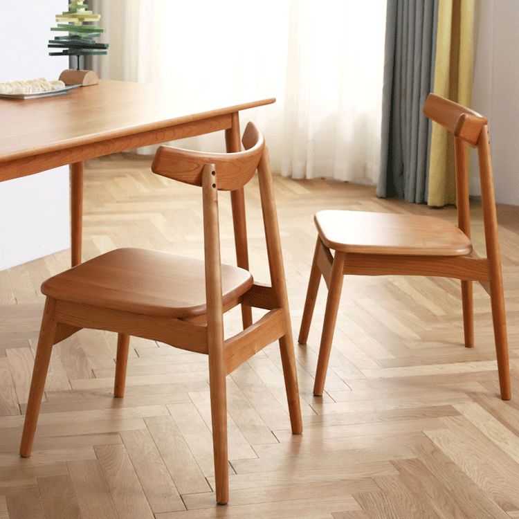 Contemporary Style Dining Room Chairs Solid Dining Armless Chairs with Wooden Legs Clearhalo ' kitchen&dining_furn' 'Dining Chairs' 'Dining Tables & Seating' 'dining_chair' 'furn' 'furn_dining_chair' 'Furniture' 'furniture_dining_chair' 'Kitchen & Dining Furniture' 'kitchen' 1200x1200_c0b2a61a-80c0-43ea-9bed-ae346273e31d