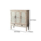 Industrial Wooden Accent Cabinet with Wooden Legs and Doors Cabinet