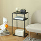 Metal Bed Nightstand Modern Accent Table Nightstand for Bedroom