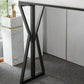 Modern Bar Dining Table Rectangle Bar Height Table with Double Pedestal in Black Clearhalo 'Bar Furniture' 'Bar Tables' 'bar_tables' 'furn' 'furn_bar_tables' 'Furniture' 'furniture_bar_tables' 'Kitchen & Dining Furniture' 1200x1200_c0b6436a-8cae-4e80-ad6f-4effbca0ad99