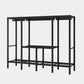 Black Steel Frame Wardrobe Contemporary Folding Wardrobe Armoire Clearhalo 'Armoires & Wardrobes' 'armoires_wardrobes' 'Bedroom Furniture' 'furn' 'furn_armoires_wardrobes' 'Furniture' 1200x1200_c0b6b83b-5437-4661-aced-308151fe38ee