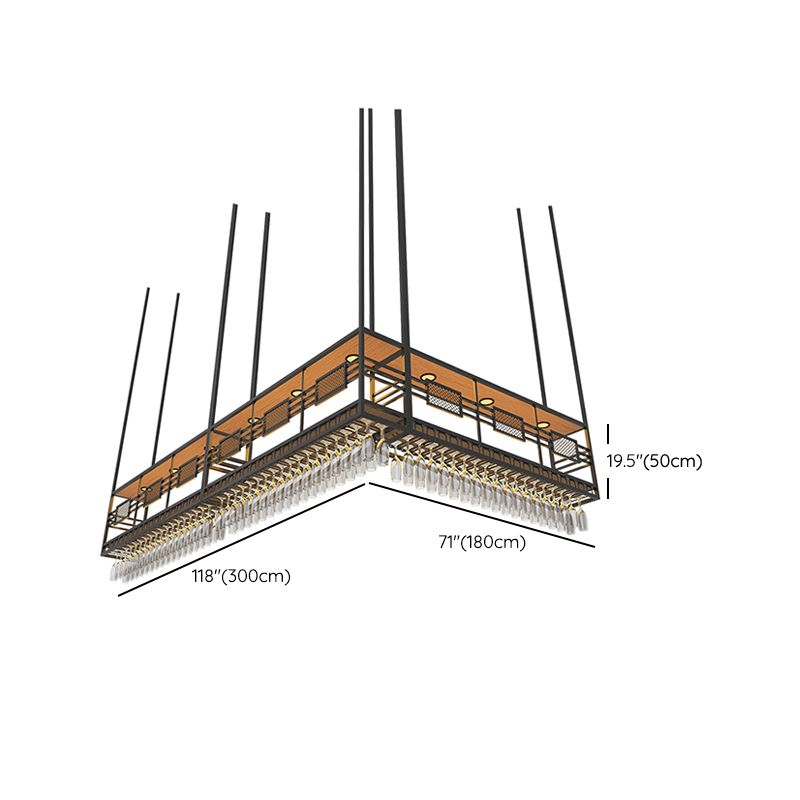 Porte-vin suspendu contemporain avec porte-verre et étagère de rangement
