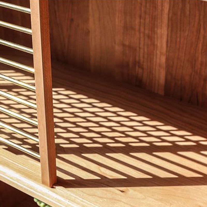 Eigentijdse open achterkant standaard boekenkast solide houten boekenplank met planken