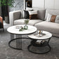 Contemporary Coffee Table Set Round White 2-Piece Coffee Cocktail Table Clearhalo 'Coffee & Accent Tables' 'Coffee Tables' 'coffee_tables' 'furn' 'furn_coffee_tables' 'Furniture' 'Living Room Furniture' 1200x1200_c0b9279d-ad40-4a6e-bdbd-32ea61d57352