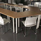 Chaise de bureau en plastique sans bras moderne, chaise de conférence sans roues