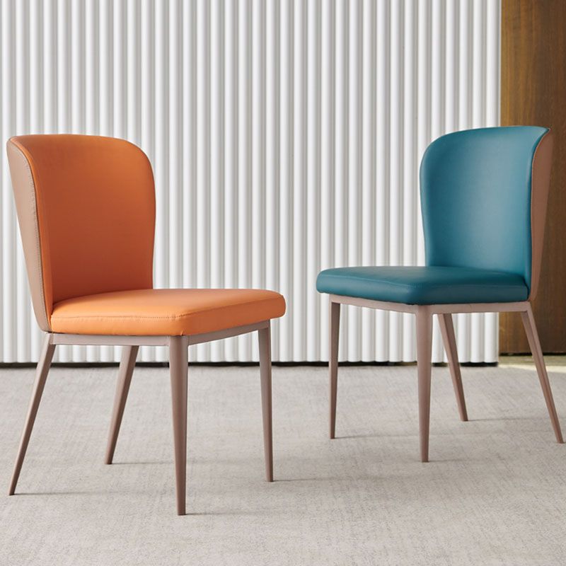 Contemporary Dining Side Chairs Wingback Side Chair with Stainless Steel Legs Clearhalo 'Dining Chairs' 'Dining Tables & Seating' 'dining_chair' 'furn' 'furn_dining_chair' 'Furniture' 'furniture_dining_chair' 'Kitchen & Dining Furniture' 1200x1200_c0b948b1-54d1-43dd-a6f1-10f15013c792
