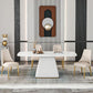 Sintered Stone Dining Table Traditional Luxury Dining Table with Pedestal Base Clearhalo 'Dining Tables & Seating' 'Dining Tables' 'dining_table' 'furn' 'furn_dining_table' 'Furniture' 'furniture_dining_table' 'Kitchen & Dining Furniture' 'kitchen' 'kitchen_dining_table' 1200x1200_c0b98575-e7b7-457a-bf1c-2d1ef19a0abc