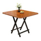 Modern Folding Wood Top Dining Table with Metal Leg for Living Room Clearhalo 'Dining Tables & Seating' 'Dining Tables' 'dining_table' 'furn' 'furn_dining_table' 'Furniture' 'Kitchen & Dining Furniture' 1200x1200_c0b98a91-23ef-4af4-8316-862003d1ec0e