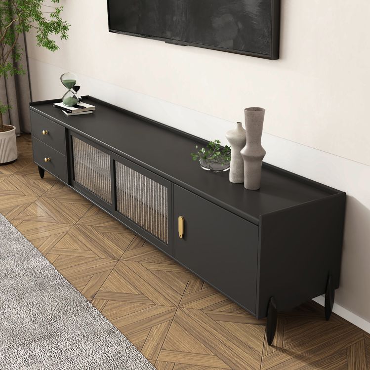 Servitore televisivo tradizionale con cassetti console multimediale TV in gomma