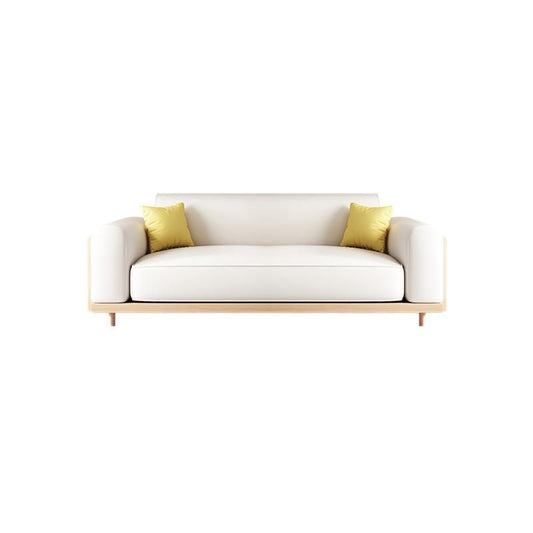 Eigentijdse witte kussens standaard vierkante arm slipcovered sofa
