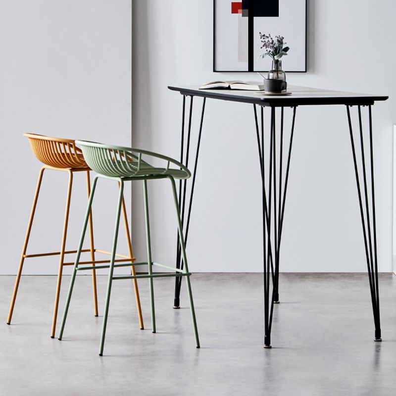 Contemporary Metal Bar Stool Bucket Counter Bar Stool with Metal Legs Clearhalo 'Bar Furniture' 'Bar Stools' 'bar_stools' 'furn' 'furn_bar_stools' 'Furniture' 'furniture_bar_stools' 'Kitchen & Dining Furniture' 1200x1200_c0baaf46-f675-4970-a6e1-3bd3a8cb82ef