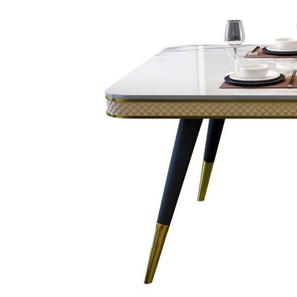 Traditional Luxury Dining Table Rectangle 4 Legs Dining Table for Living Room Clearhalo ' dining_table' 'Dining Tables & Seating' 'Dining Tables' 'furn' 'furn_dining_table' 'Furniture' 'furniture_dining_table' 'Kitchen & Dining Furniture' 'kitchen&dining_furn' 'kitchen' 'kitchen_dining_table' 1200x1200_c0baf17f-326f-472d-9a82-1c78512b9b1e