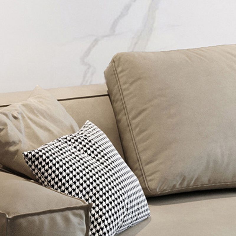 正方形の腕を埋めるソファ2シーターローバックバックフェイクレザーソファ