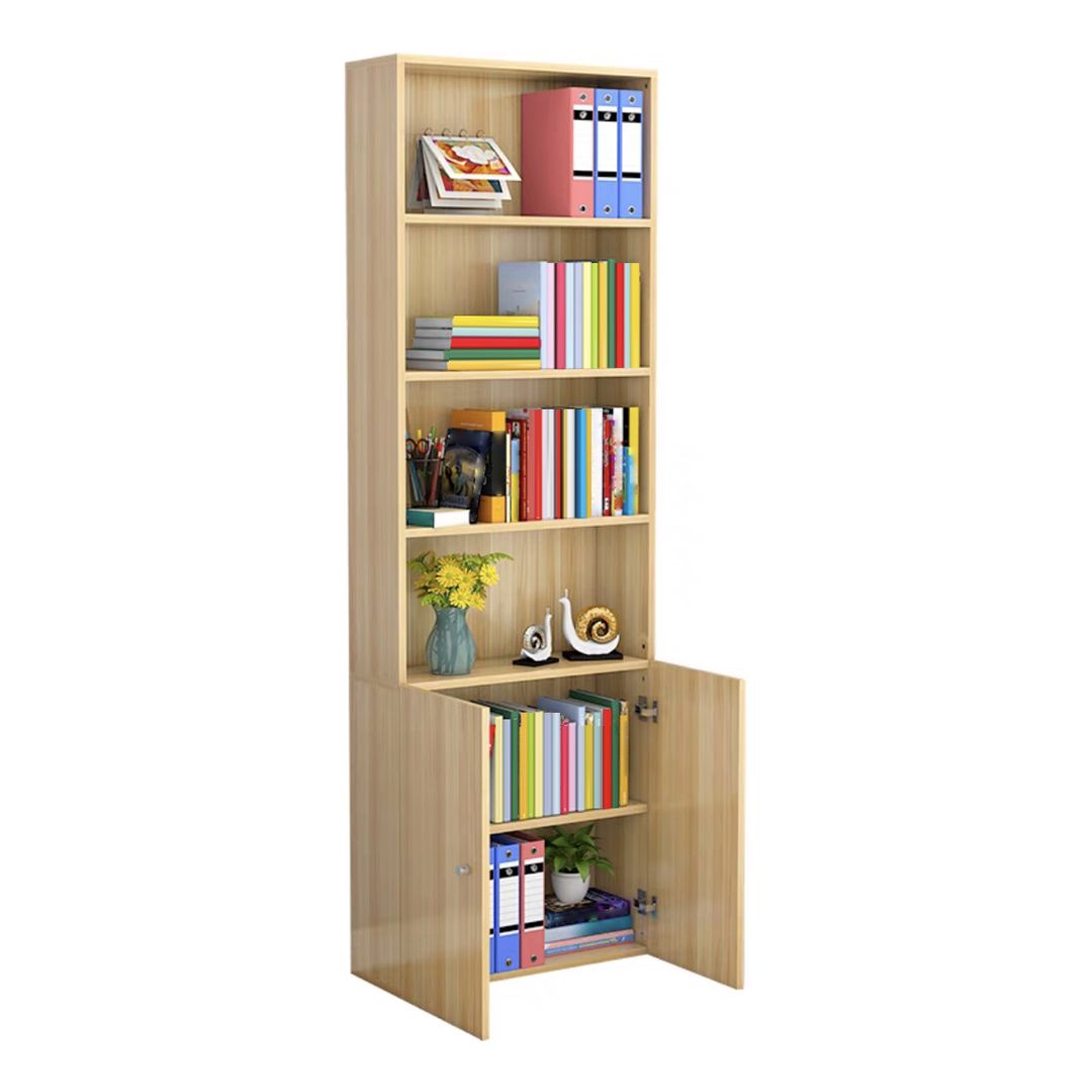 Closed Back Standard Storage Bookcase Nordic Wooden Bookshelf