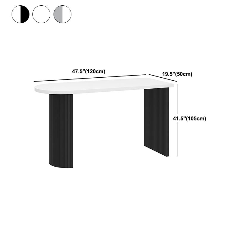 Tavolo da barre di altezza da bar bianca moderna con doppio piedistallo