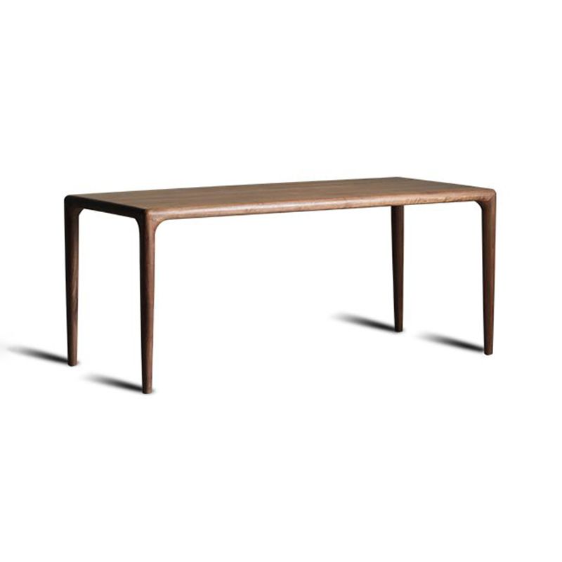 1/4/5ピースソリッドウッドダイニングルームテーブルと茶色の椅子セット