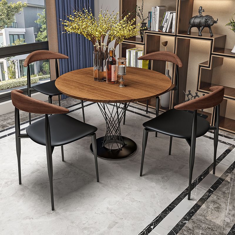 Contemporary Style Wood Dining Side Chairs Cow Horn Armless Chair for Home Use Clearhalo ' kitchen&dining_furn' 'Dining Chairs' 'Dining Tables & Seating' 'dining_chair' 'Furniture' 'furniture_dining_chair' 'Kitchen & Dining Furniture' 'kitchen' 1200x1200_c0be637a-06d3-4220-80cb-bb561d183077