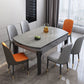 Round Sintered Stone Dining Table Modern Extendable Furniture with 4 Legs for Apartment Clearhalo 'Dining Tables & Seating' 'Dining Tables' 'dining_table' 'furn' 'furn_dining_table' 'Furniture' 'Kitchen & Dining Furniture' 1200x1200_c0be76f0-3564-49a4-b7f2-aa05948fd42b