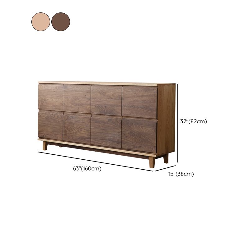 Tavolo da tavolo a buffet glam tavolo in legno massiccio con porte per sala da pranzo