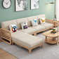 Nordic Stoffsofa Chaise Wohnzimmer Quadratarm Arm Kissen Sofa Bett