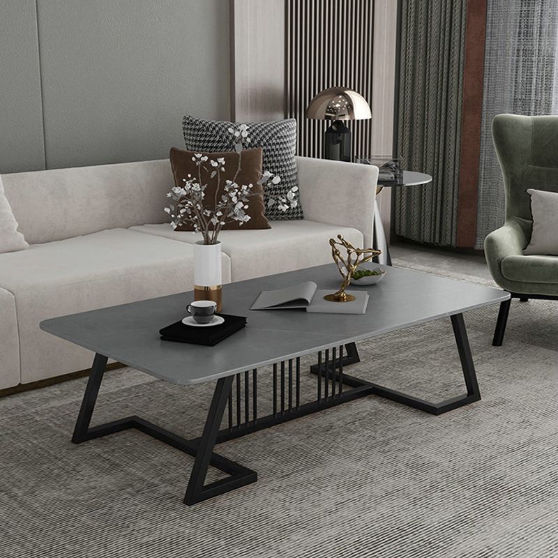 Rectangular Slate 1 Single Coffee Table 17.7-In High Frame Cocktail Table Clearhalo 'Coffee & Accent Tables' 'Coffee Tables' 'coffee_tables' 'furn' 'furn_coffee_tables' 'Furniture' 'Living Room Furniture' 1200x1200_c0bfa13f-6327-4c16-b223-d86c6a2a0c68