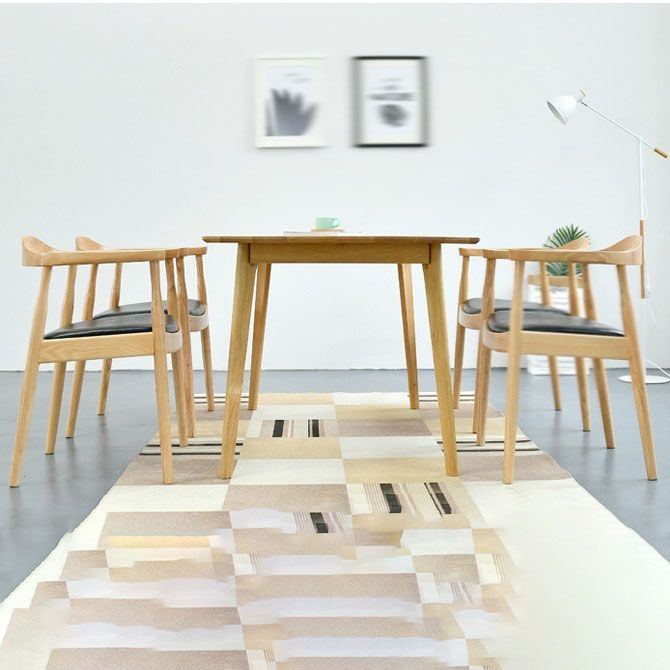 Modern Wood Arm Chair Open Back Dining Side Chair for Dining Room 22.8"x19.6"x30" Clearhalo 'Dining Chairs' 'Dining Tables & Seating' 'dining_chair' 'furn' 'furn_dining_chair' 'Furniture' 'furniture_dining_chair' 'Kitchen & Dining Furniture' 1200x1200_c0c00877-966a-4a94-b1fe-3bf5c0065289