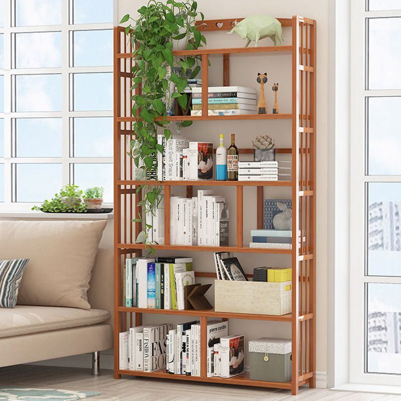 Contemporary Bookcase Open Shelf Bamboo Vertical Shelf Bookcase Clearhalo 'Bookcases' 'furn' 'furn_bookcases' 'Furniture' 'Office Furniture' 1200x1200_c0c08e24-a98e-4633-a57d-70500b6122a9
