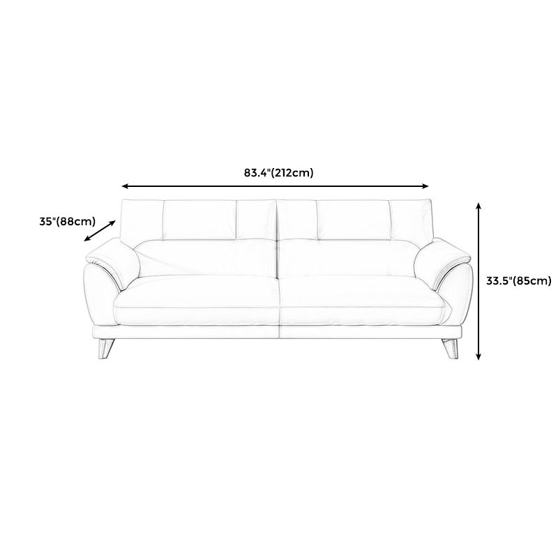 Ultra-Modern Sewn Pillow Back Sofa 33.46"H Pillow Top Arm Wear Resistance Sofa Clearhalo 'furn' 'furn_sofas' 'Furniture' 'furniture_sofas' 'kitchen' 'kitchen_sofas' 'Living Room Furniture' 'Sofa' 'sofas' 1200x1200_c0c1cfb0-7c94-43cc-94a3-598acf9212b5
