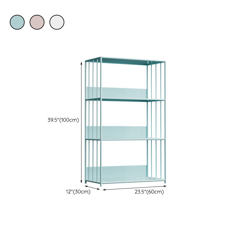 Scandinavian Metal Bookcase Standard Open Back Bookshelf with Shelves Clearhalo 'Bookcases' 'furn' 'furn_bookcases' 'Furniture' 'Office Furniture' 1200x1200_c0c3c38e-0890-4b58-9fec-fce9e6e46b5e