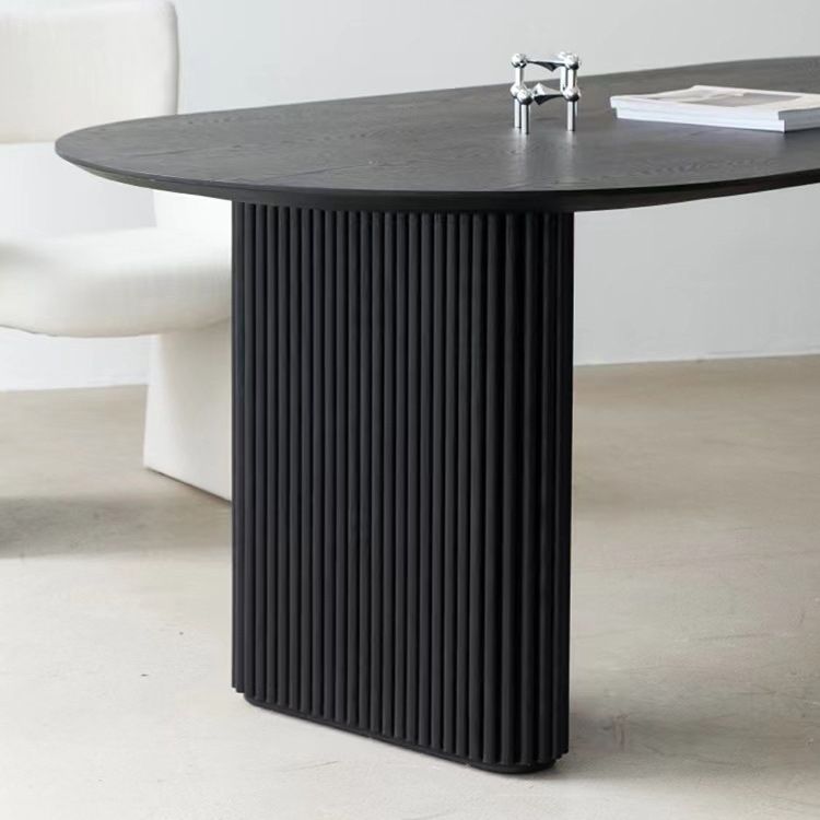 Modern Oval Shape Meeting Table Solid Wood Home Writing Desk Clearhalo 'furn' 'furn_office_desk' 'Furniture' 'Office Desks' 'Office Furniture' 'office_desk' 1200x1200_c0c4d376-89ea-476b-9dbf-4432188a28fe