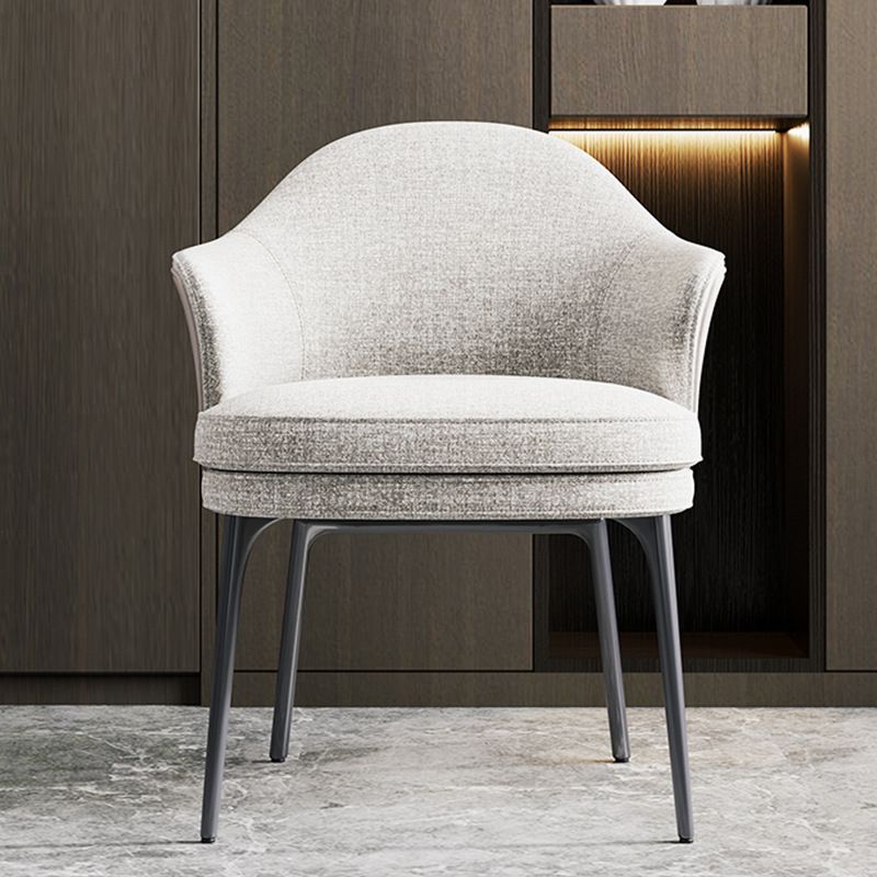 Silla de brazo casero de tela contemporánea sólida sólida silla de comedor