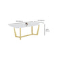 Glam Dinette Table Stone Rectangle Dining Room Table in White Clearhalo 'Dining Tables & Seating' 'Dining Tables' 'dining_table' 'furn' 'furn_dining_table' 'Furniture' 'Kitchen & Dining Furniture' 1200x1200_c0c52246-9fea-4c61-9528-23d0907a9449
