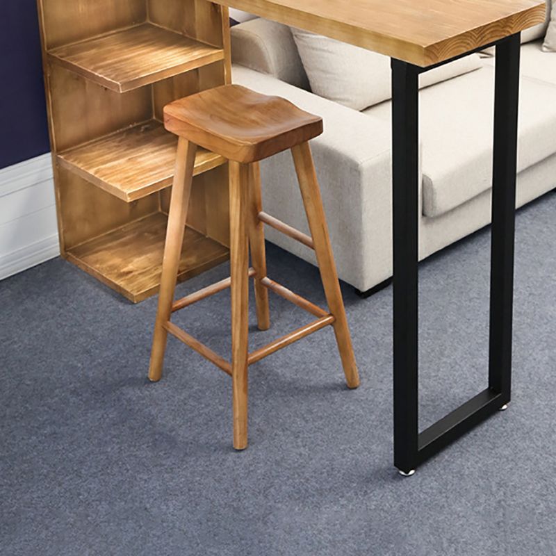 Modern Bar Wine Table with Storage Indoor Rectangle Counter Height Table in Natural Clearhalo 'Bar Furniture' 'Bar Tables' 'bar_tables' 'furn' 'furn_bar_tables' 'Furniture' 'furniture_bar_tables' 'Kitchen & Dining Furniture' 1200x1200_c0c55ad1-b020-4331-8d00-2e8d9db2ca59