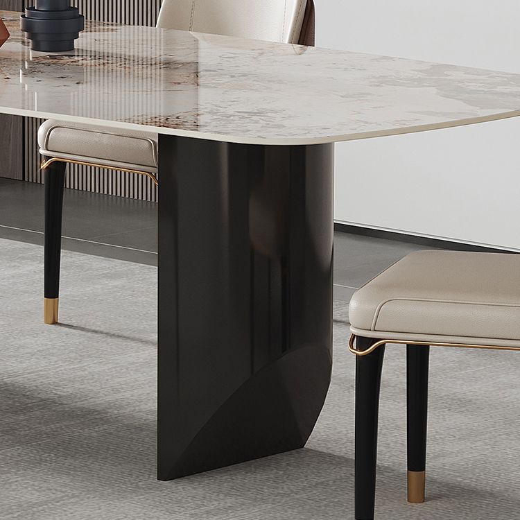 Contemporary Dining Sets with Sintered Stone Dining Table and Cushioned Chairs Clearhalo 'Dining Room Sets' 'Dining Tables & Seating' 'dining_room_set' 'furn' 'furn_dining_room_set' 'Furniture' 'furniture_dining_room_set' 'Kitchen & Dining Furniture' 'kitchen&dining_furn' 'kitchen' 1200x1200_c0c6aee3-f2c7-468d-926c-b71b72fa1b94