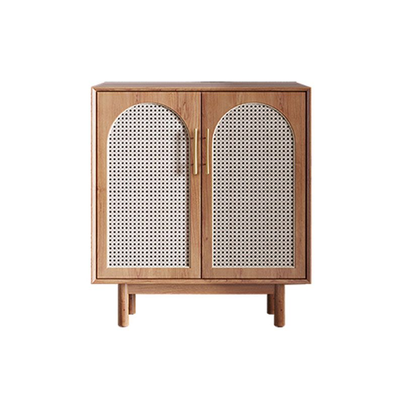 Sidebore di vimini marroni contemporanei Sideboard tavolo a buffet in legno massiccio per soggiorno