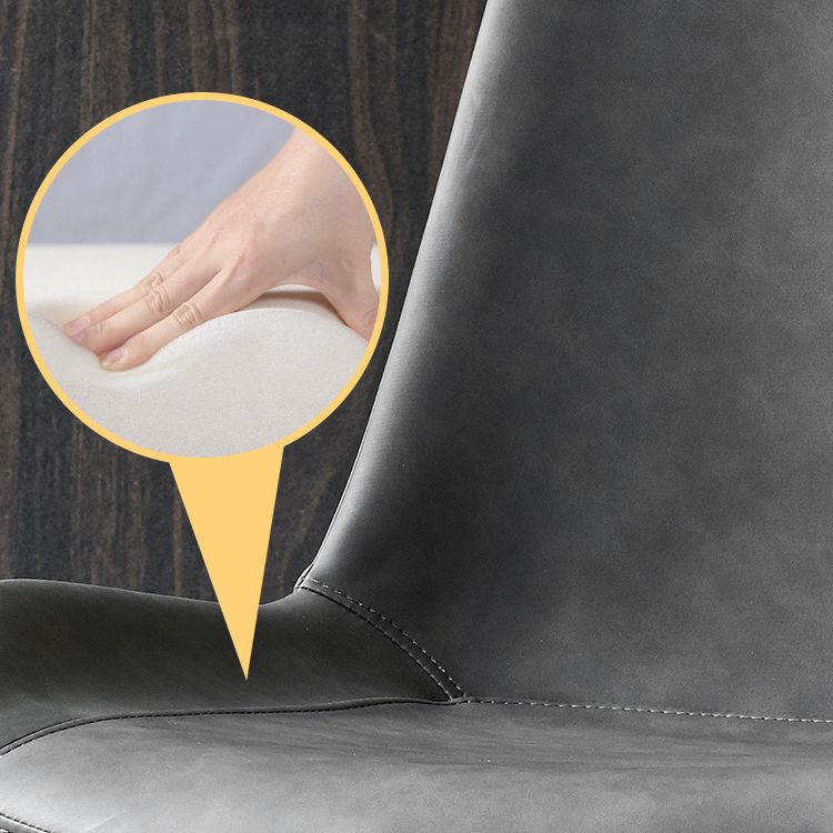 Modern Leather Restaurant Side Chair Solid Back Dining Chair (Set of 2) Clearhalo ' kitchen&dining_furn' 'Dining Chairs' 'Dining Tables & Seating' 'dining_chair' 'furn' 'furn_dining_chair' 'Furniture' 'furniture_dining_chair' 'Kitchen & Dining Furniture' 'kitchen' 1200x1200_c0c7063b-6513-4282-8a25-a8982dc7d253